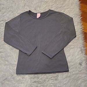 Tru fit gray polyester thermal long sleeve shirt size large